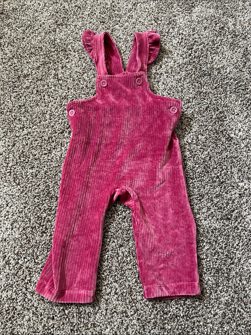 NWOT Children’s Place Baby Pink Corduroy Overalls 3-6 Month